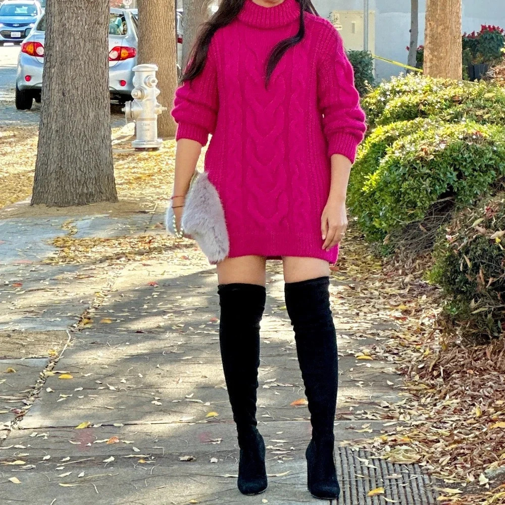 Mango knitted turtleneck dress. Size 2. Worn only once. - Picture 2 of 3